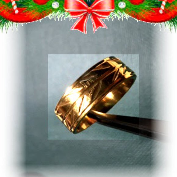 THE OLIVE LEAVES GOLD RING SYMBOL OF PEACE & LOVE from NOAH's ARK HIS/ HERS NEW - Picture 2 of 4